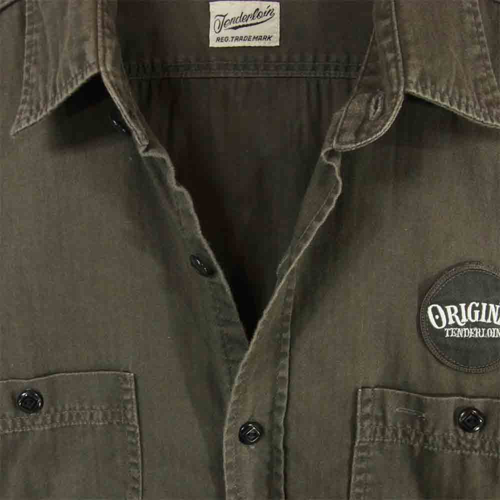 TENDERLOIN テンダーロイン T-G.S SHT HB 長袖 シャツ コットン 日本製 グレー系 M【中古】
