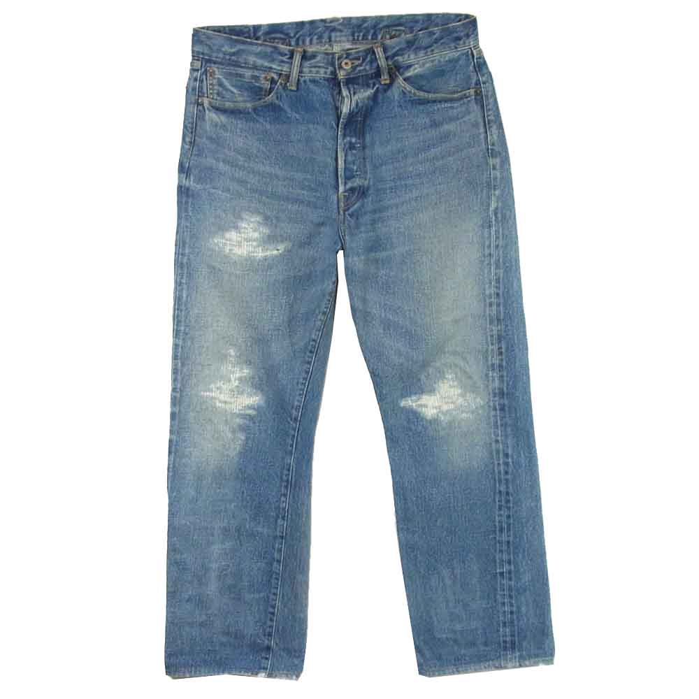 TENDERLOIN テンダーロイン T-RIDER E シンチバック ウォッシュ加工 デニムパンツ インディゴブルー系 34【中古】