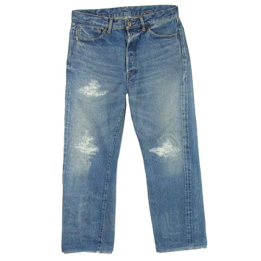 TENDERLOIN テンダーロイン T-RIDER E シンチバック ウォッシュ加工 デニムパンツ インディゴブルー系 34【中古】