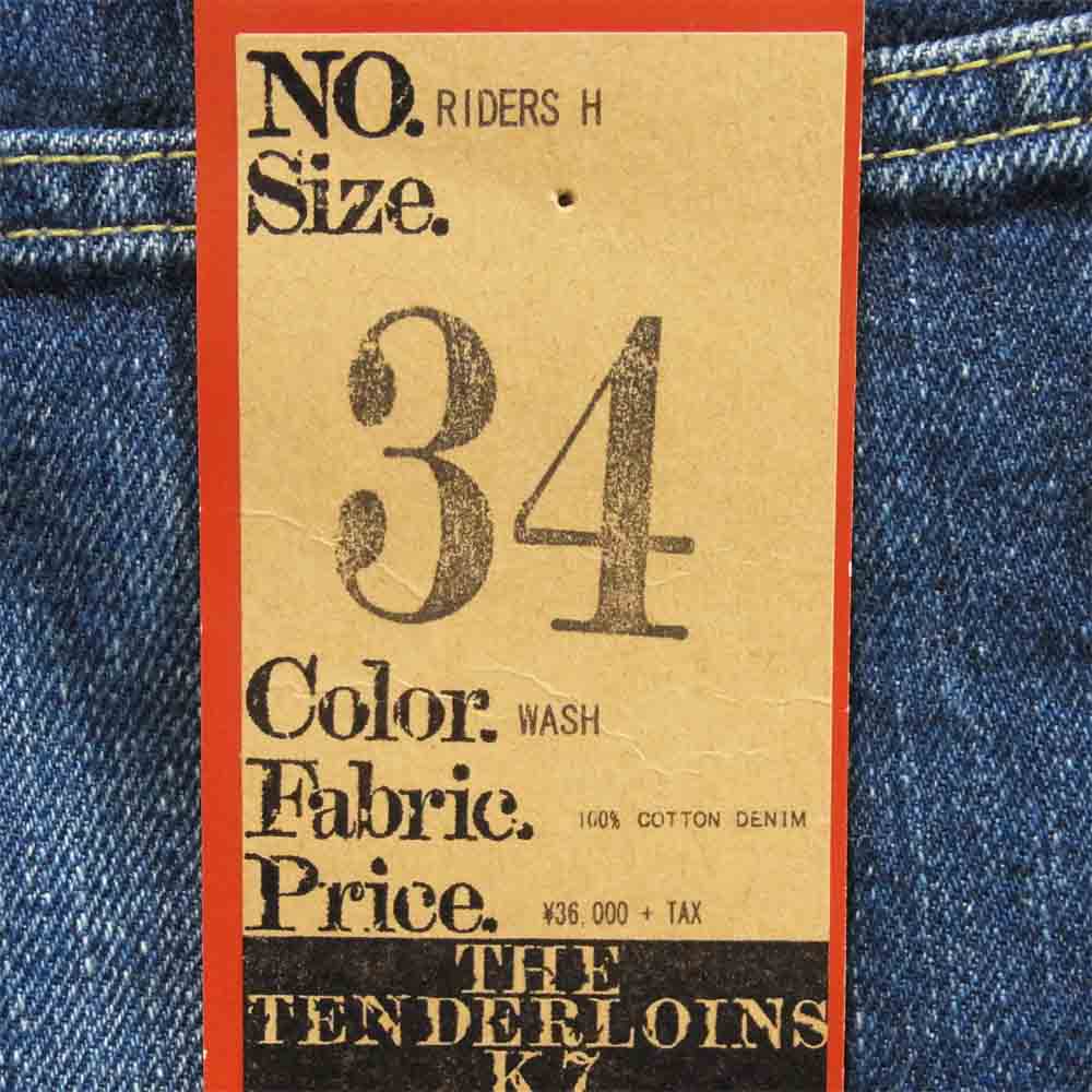 TENDERLOIN テンダーロイン T-RIDER H デニムパンツ コットン 日本製 インディゴブルー系 34【中古】