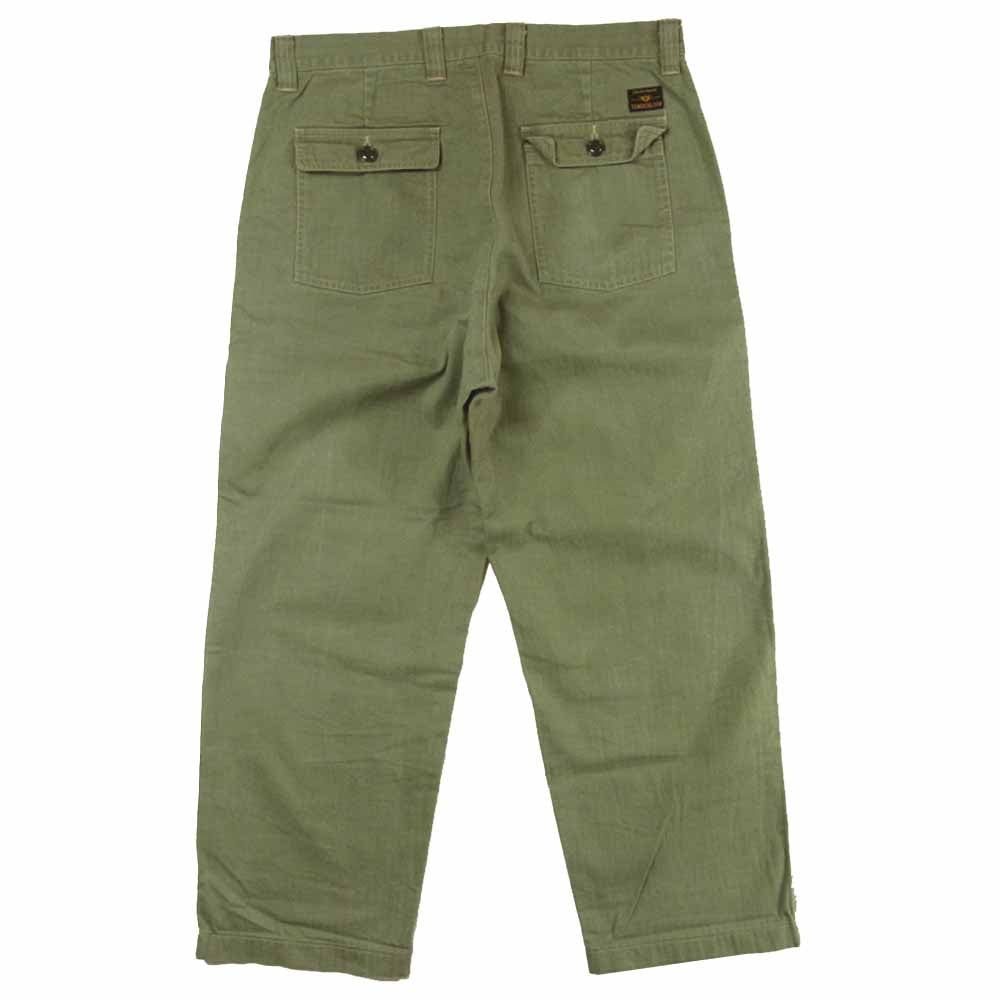 TENDERLOIN テンダーロイン ヘリンボーン ファティーグ ベイカー パンツ コットン 日本製 カーキ系 M【中古】