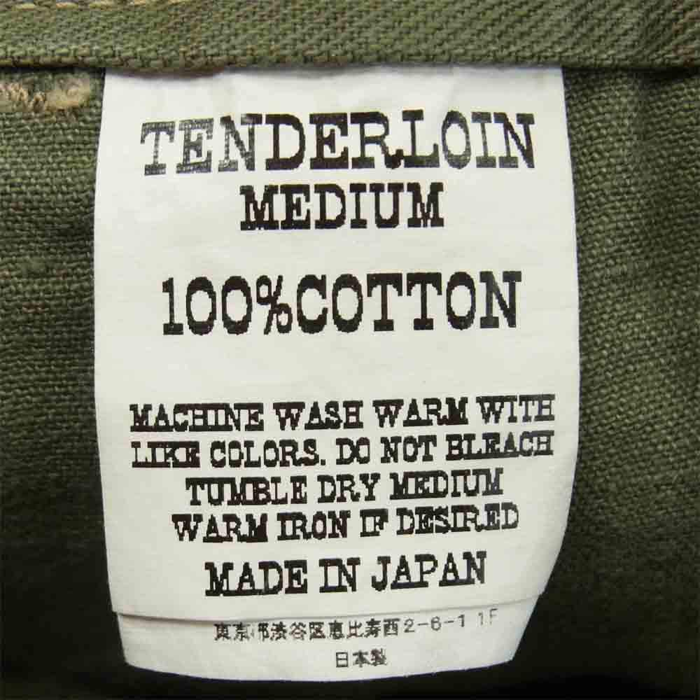TENDERLOIN テンダーロイン ヘリンボーン ファティーグ ベイカー パンツ コットン 日本製 カーキ系 M【中古】
