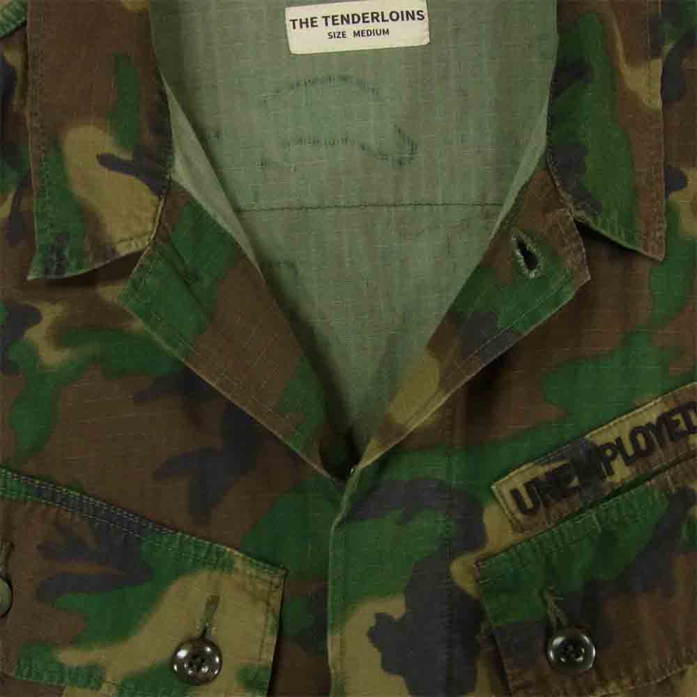 TENDERLOIN テンダーロイン T-ARMY JKT カモフラ ジャケット コットン 日本製 グリーン系 M【中古】