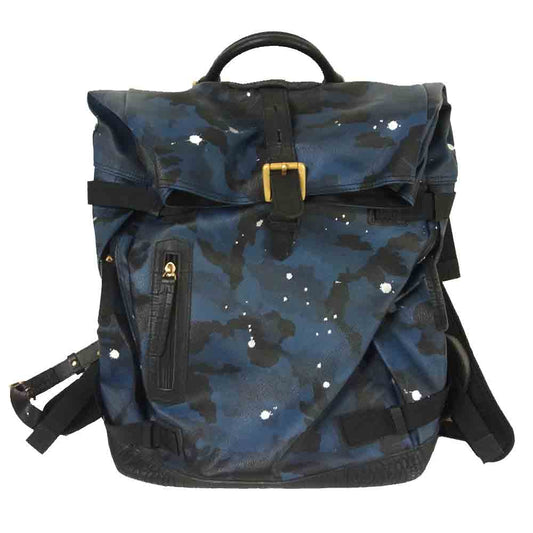 junhashimoto ジュンハシモト GB1977-BP ジャンティバンティ GENTIL BANDIT ロールトップ バックパック カモフラ ブルー系【中古】