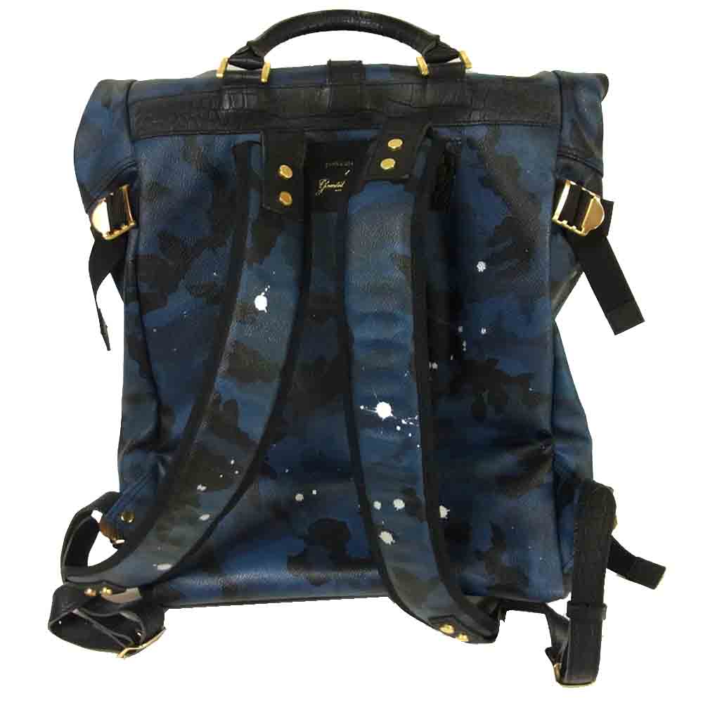 junhashimoto ジュンハシモト GB1977-BP ジャンティバンティ GENTIL BANDIT ロールトップ バックパック カモフラ ブルー系【中古】