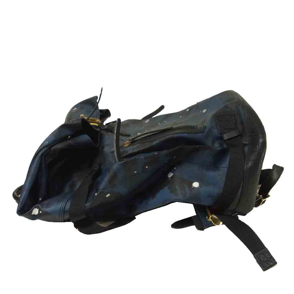 junhashimoto ジュンハシモト GB1977-BP ジャンティバンティ GENTIL BANDIT ロールトップ バックパック カモフラ ブルー系【中古】