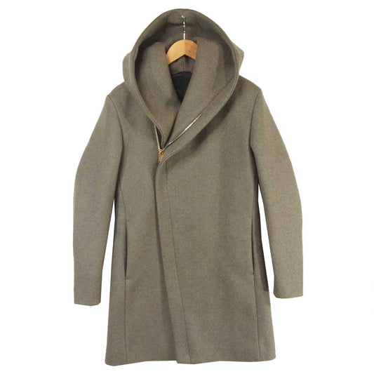 junhashimoto ジュンハシモト 1012020013 WRAP COAT ラップ コート ウール  グレー系 3【美品】【中古】