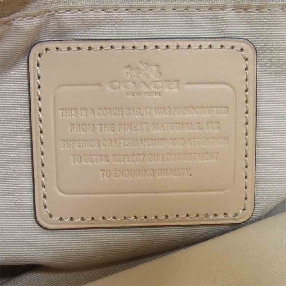 COACH コーチ F28501 シグネチャー トート  バッグ トートバッグ ベージュ系【中古】