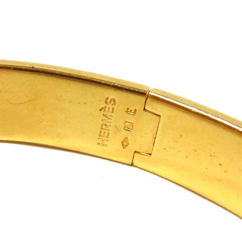 HERMES エルメス クリック クラック PM バングル ゴールド系 ホワイト系【中古】