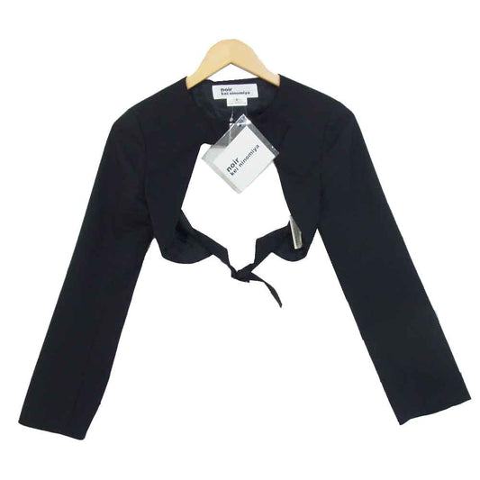 ノワール ケイニノミヤ COMME DES GARCONS コムデギャルソン AD2017 ベルテッド ボレロ ジャケット ブラック系 S【美品】【中古】