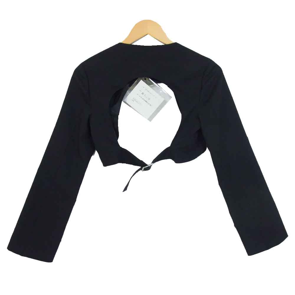 ノワール ケイニノミヤ COMME DES GARCONS コムデギャルソン AD2017 ベルテッド ボレロ ジャケット ブラック系 S【美品】【中古】