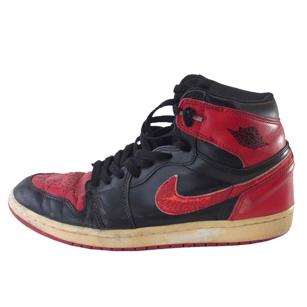 NIKE ナイキ 136066-061 AIR JORDAN 1 RETRO エアジョーダン 1 レトロ スニーカー 赤×黒 27.5【中古】