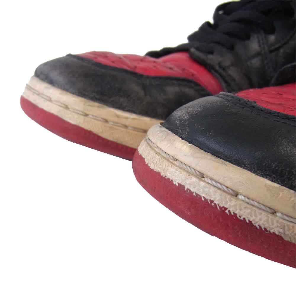 NIKE ナイキ 136066-061 AIR JORDAN 1 RETRO エアジョーダン 1 レトロ スニーカー 赤×黒 27.5【中古】