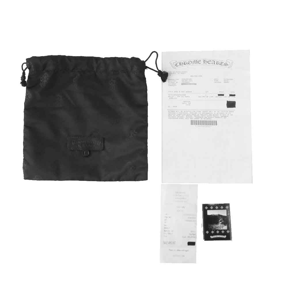 CHROME HEARTS クロムハーツ（原本無） ジッパー チェンジ パース クロスパッチ 小銭入れ ブラック系【美品】【中古】