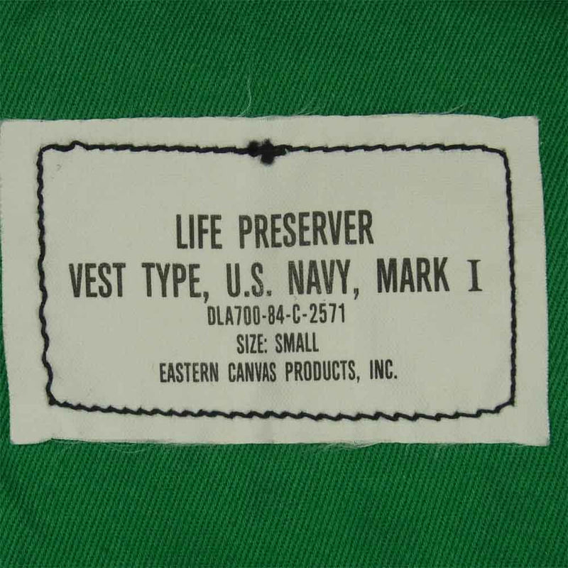 米軍 DLA700-84-C-2571 LIFE PRESERVER VEST TYPE-I ライフ ベスト グリーン系 S【中古】