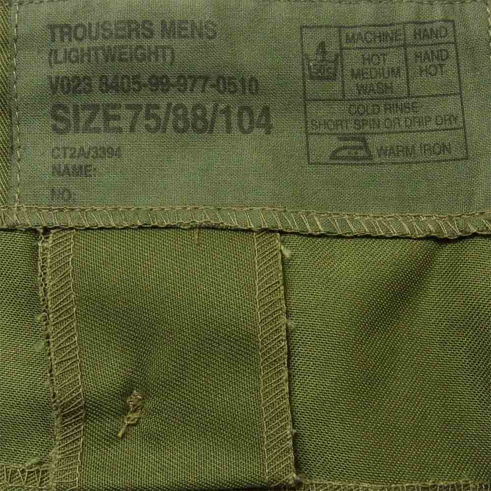 イギリス軍 Light Weight Fatigue Pants ファティーグ パンツ カーキ系 75/88/104【中古】