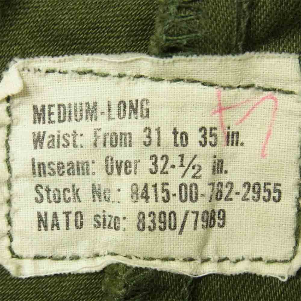 ウィンフィールド 8415-00-782-2955 ミリタリー フィールド カーゴ パンツ コットン ナイロン カーキ系 M【中古】