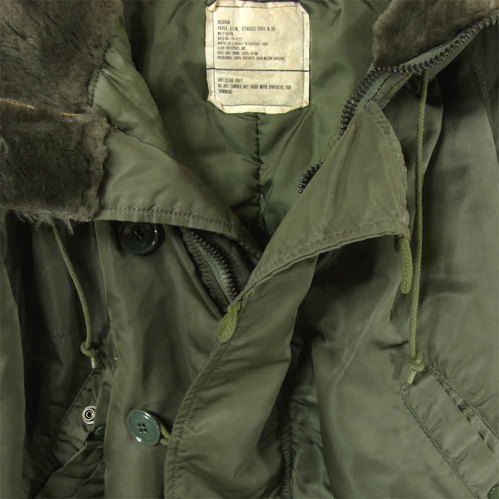 米空軍 MIL-P-6278G 80's N-2B ALPHA社 ミリタリー フライトジャケット カーキ系 M【中古】