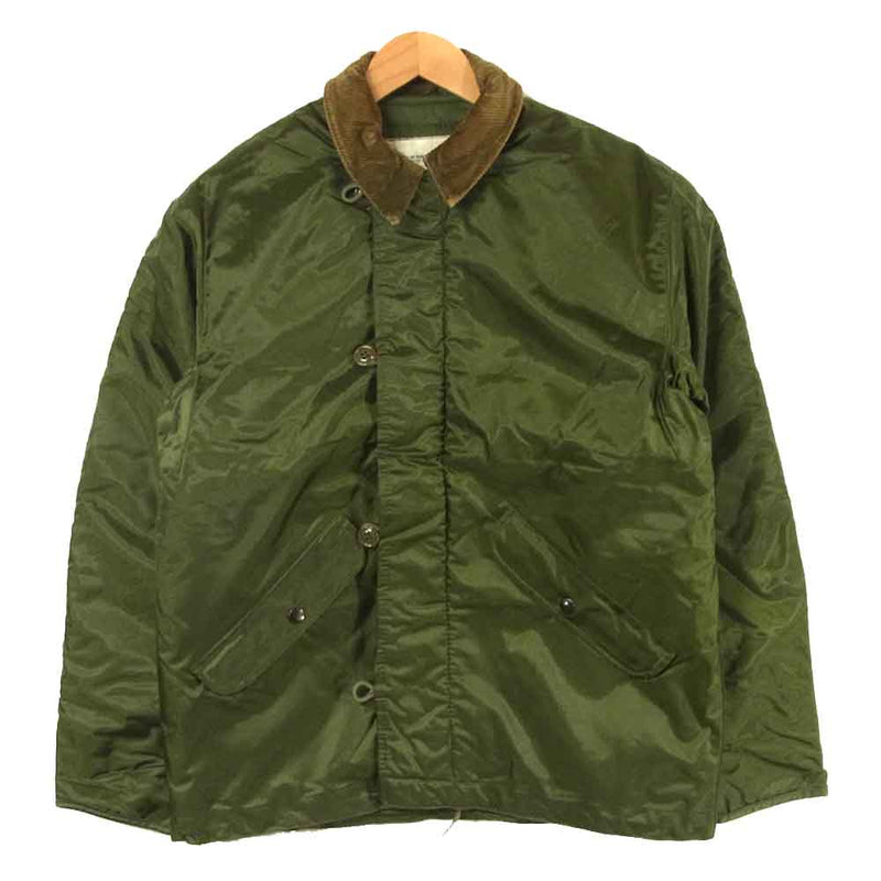 アメリカ軍 DLA100-83-C-0341 80's USNAVY A-1 DECK JACKET A-1 デッキジャケット グリーン系 S【中古】