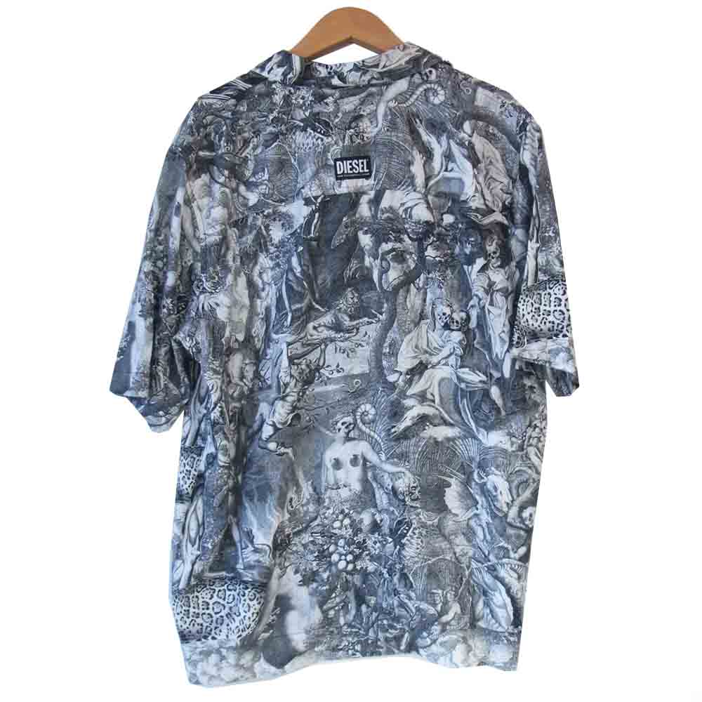 DIESEL ディーゼル 00SIK6 半袖シャツ  ブラック系 XXS【極上美品】【中古】