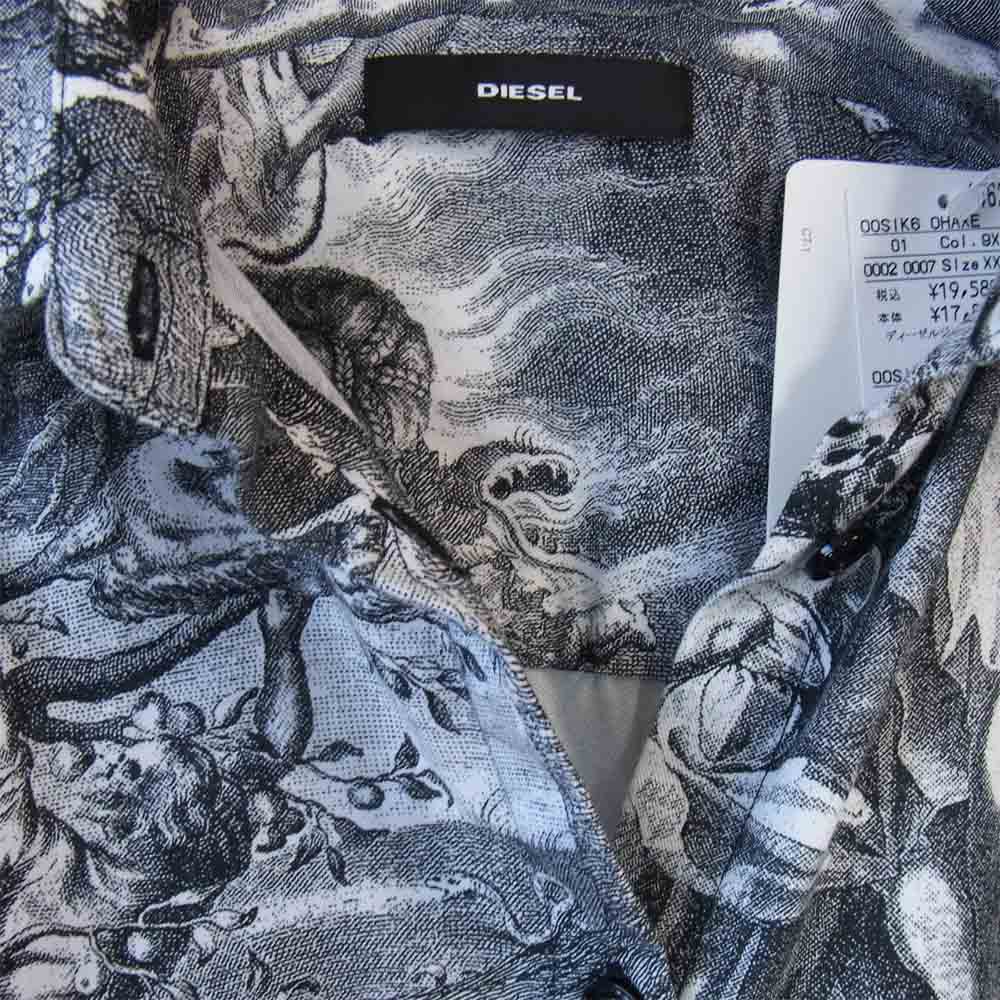 DIESEL ディーゼル 00SIK6 半袖シャツ  ブラック系 XXS【極上美品】【中古】