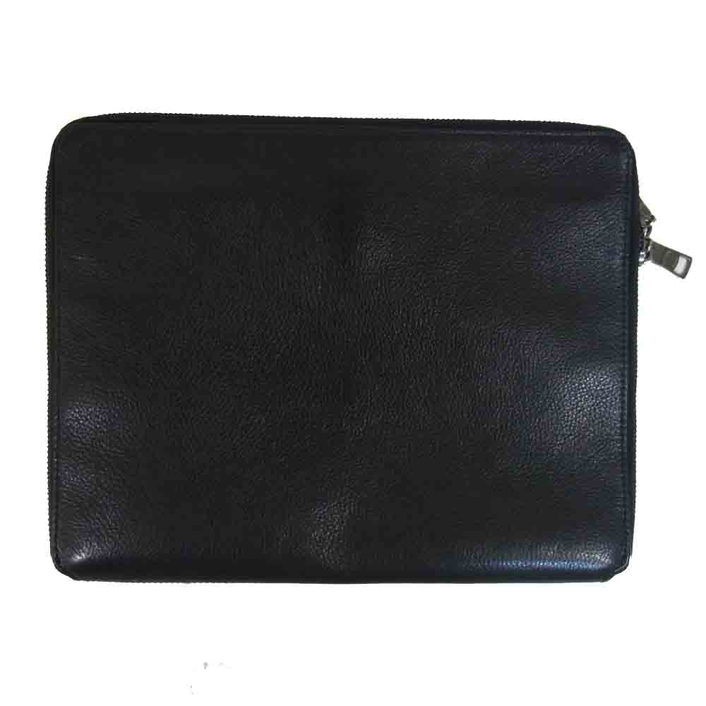 COACH コーチ TECH CASE IN SPORT CALF VARSITY LEATHER スポーツカーフ クラッチバッグ ブラック系【中古】