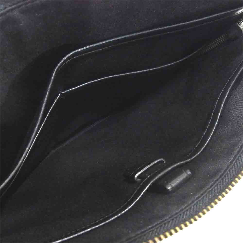 COACH コーチ TECH CASE IN SPORT CALF VARSITY LEATHER スポーツカーフ クラッチバッグ ブラック系【中古】