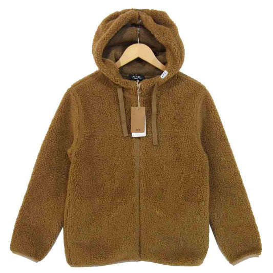 A.P.C. アーペーセー 20AW 24206-1-94041 ボア フリース ジップアップ パーカー ジャケット ブラウン系 XS【新古品】【未使用】【中古】