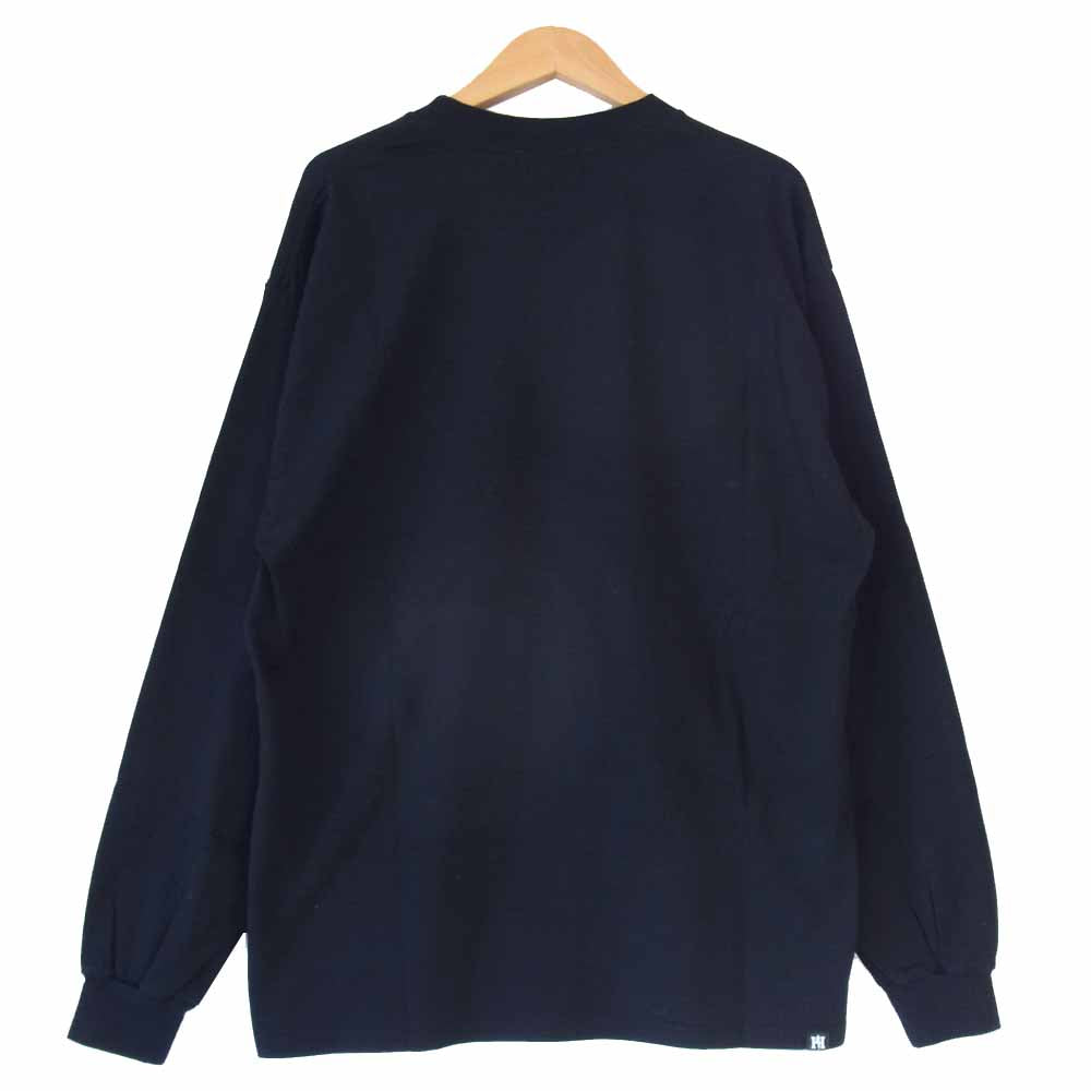 HYSTERIC GLAMOUR ヒステリックグラマー 02193CL07496 MAKE ME SMILE リブ付Tシャツ ブラック系 L【新古品】【未使用】【中古】