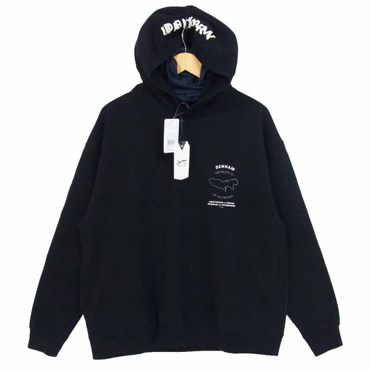 DENHAM 27211-2-60003 unitary pine hoody コットンスウェットパーカー ブラック系 L【新古品】【未使用】【中古】