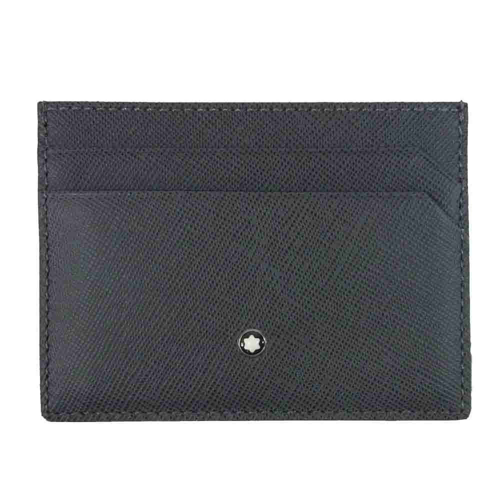 MONTBLANC モンブラン 116337 レザー カード ホルダー イタリア製 ダークグレー系【新古品】【未使用】【中古】