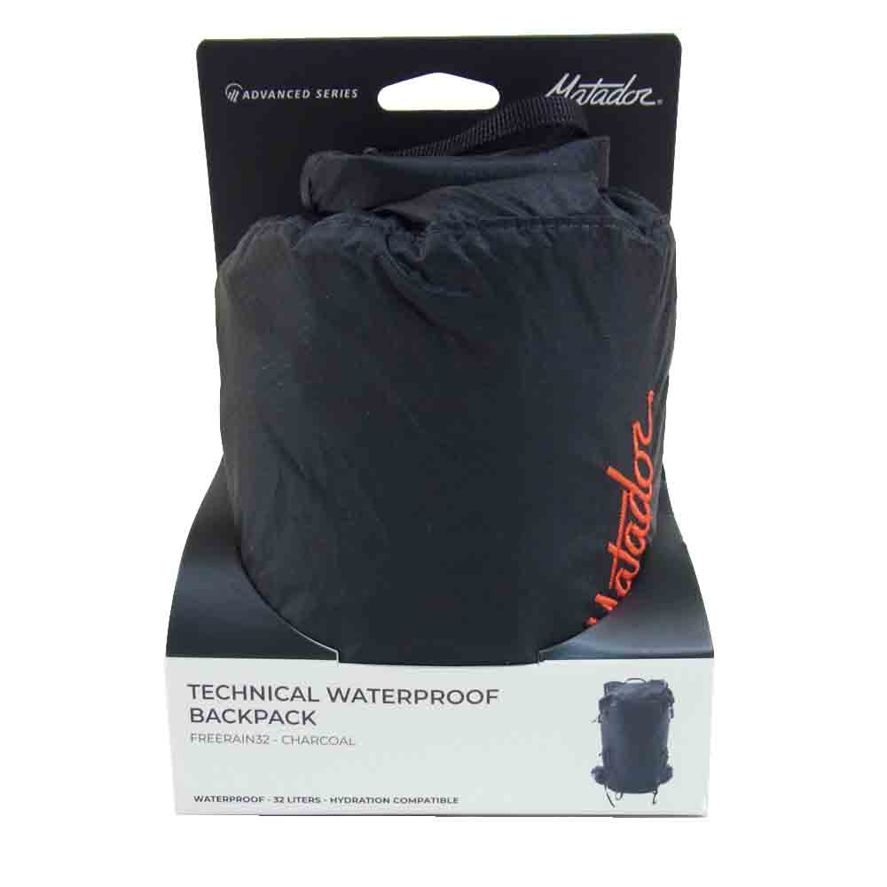 マタドール FREERAIN 32 TECHNICAL WATERPROOF BACKPACK フリーレイン テクニカル ウォータープルーフ バックパック  チャコール系【新古品】【未使用】【中古】