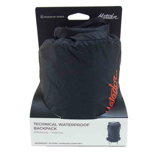 マタドール FREERAIN 32 TECHNICAL WATERPROOF BACKPACK フリーレイン テクニカル ウォータープルーフ バックパック  チャコール系【新古品】【未使用】【中古】