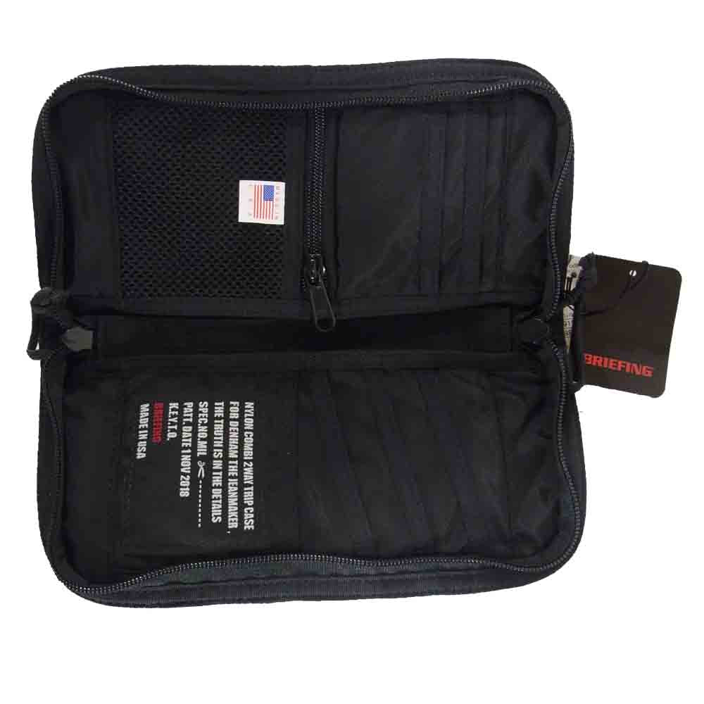 BRIEFING ブリーフィング × DENHAM デンハム ショルダー トリップケース ウォレット ブラック系【新古品】【未使用】【中古】