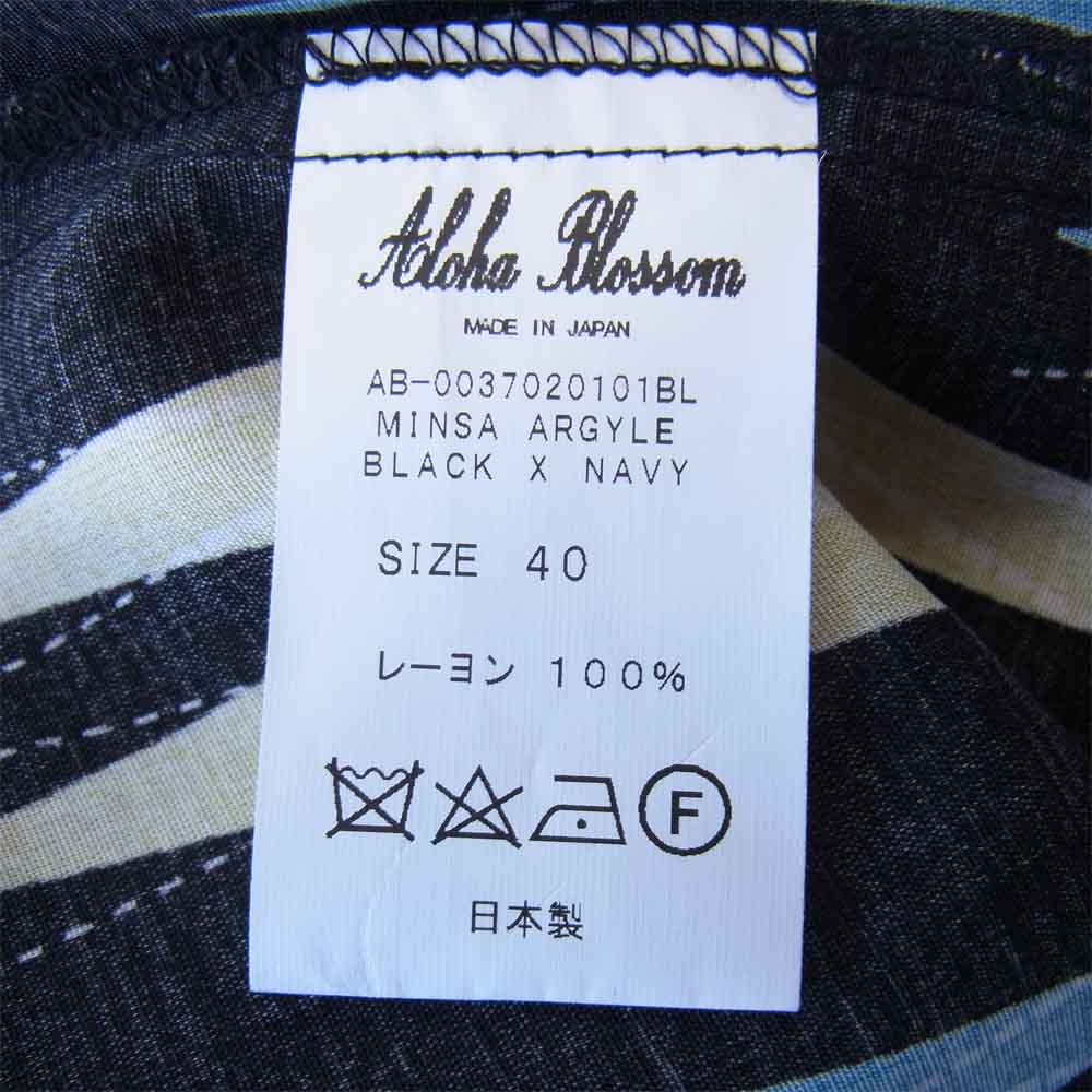 アロハブロッサム ブラウス 長袖 シャツ マルチカラー系 40【新古品】【未使用】【中古】
