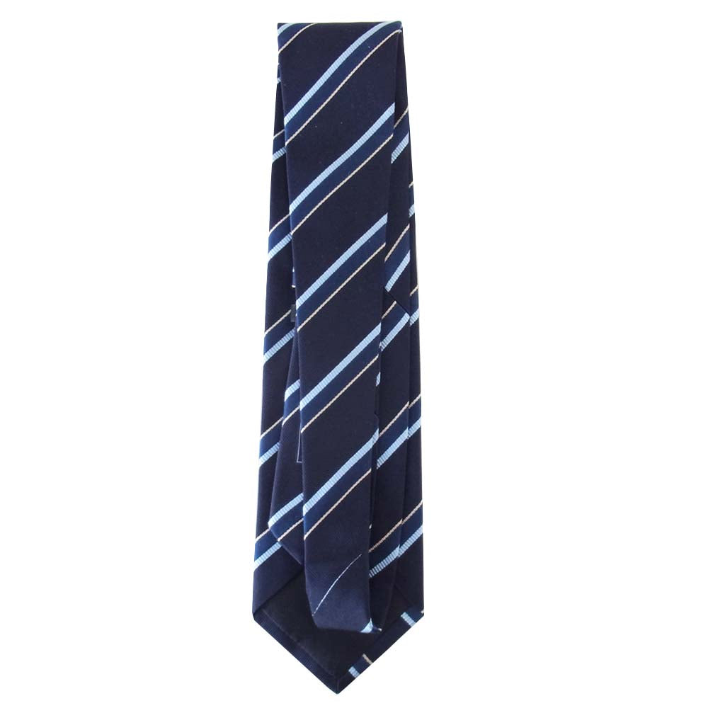 GUCCI グッチ シルク ネクタイ ネイビー系【中古】
