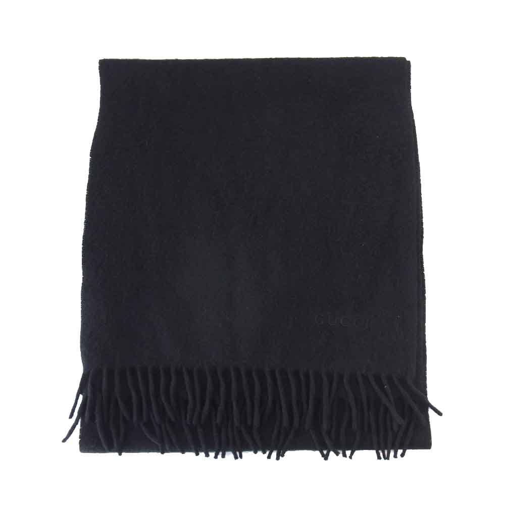 GUCCI グッチ カシミア マフラー ブラック系【中古】