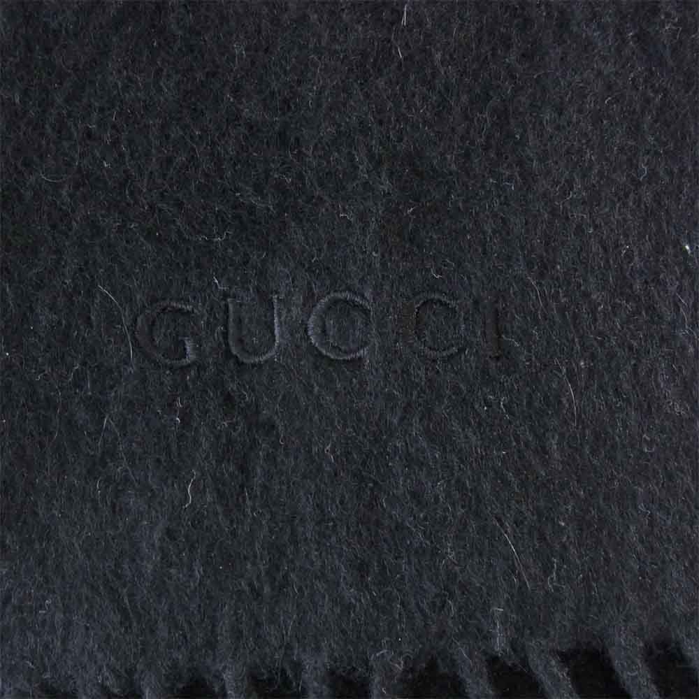 GUCCI グッチ カシミア マフラー ブラック系【中古】