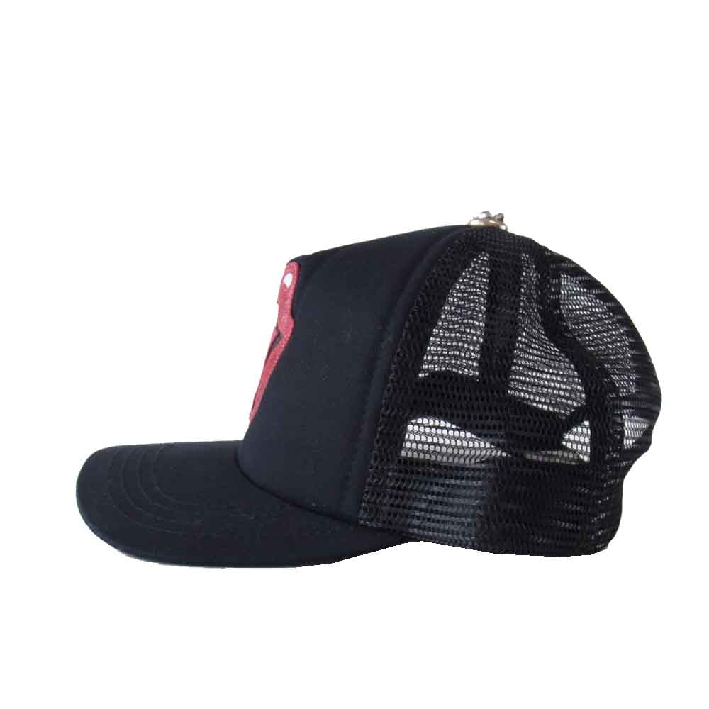 CHROME HEARTS クロムハーツ（原本無） リップ&タン トラッカー キャップ ブラック系 53~60【中古】