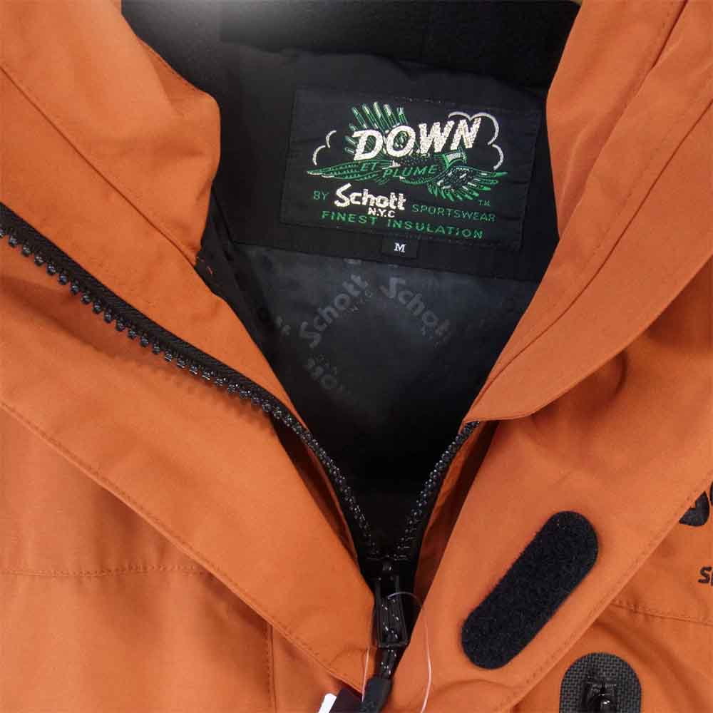 schott ショット 3102052 EXPLOTION DOWN PARKA エクスプロレーション ダウン パーカー オレンジ系 M【新古品】【未使用】【中古】