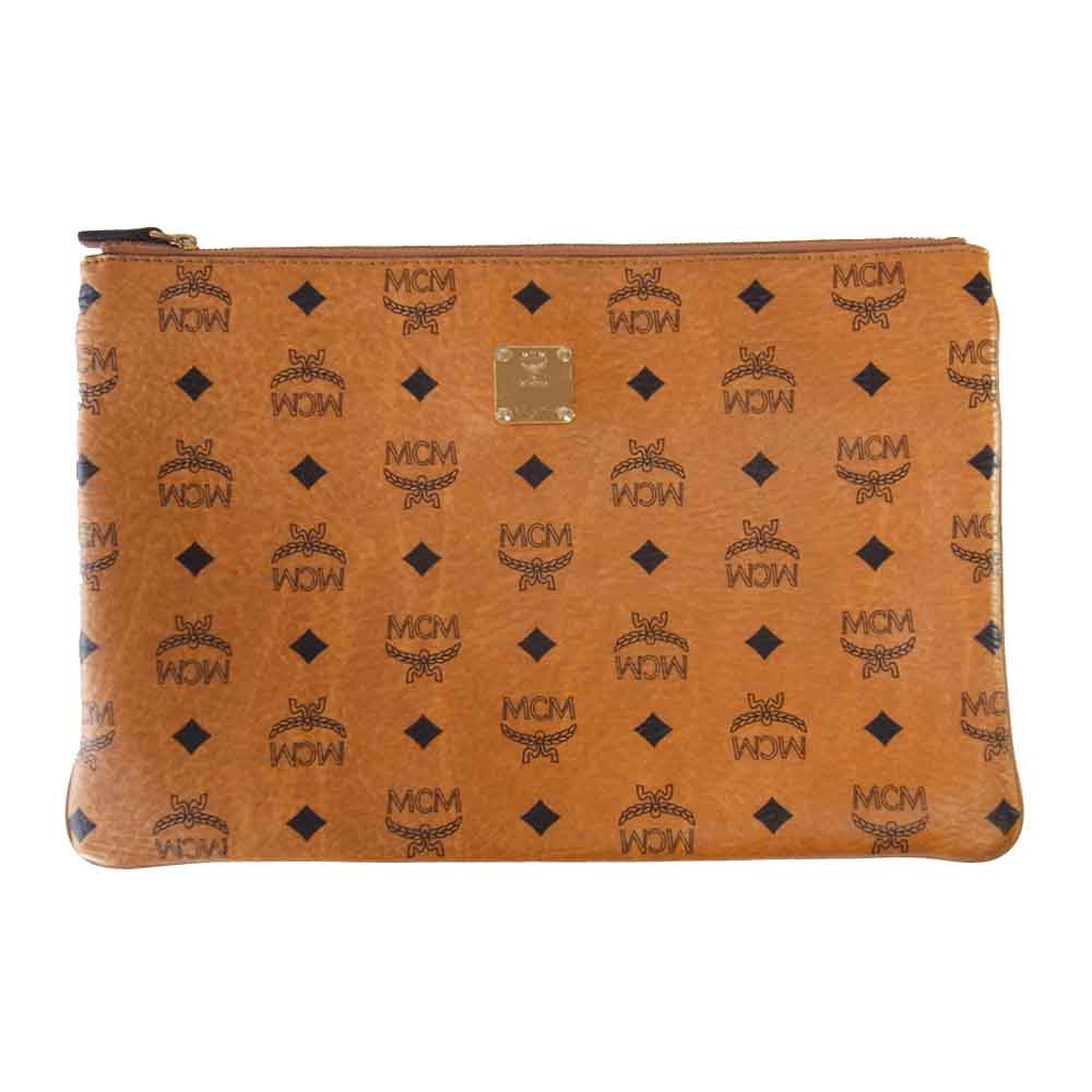 MCM エム・シー・エム クラッチ バッグ ブラウン系【中古】