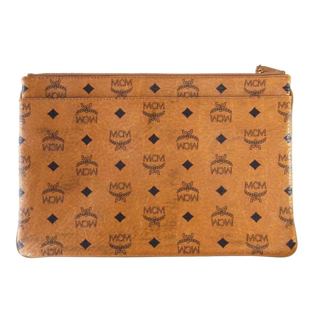 MCM エム・シー・エム クラッチ バッグ ブラウン系【中古】