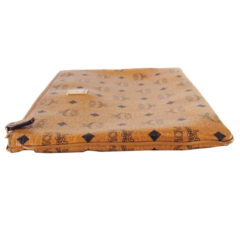 MCM エム・シー・エム クラッチ バッグ ブラウン系【中古】