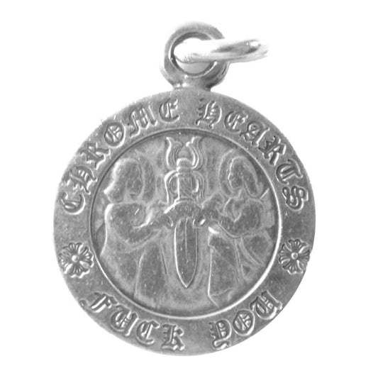 CHROME HEARTS クロムハーツ（原本無） CHRM ANGL MDL エンジェル メダル チャーム ペンダントトップ シルバー系【中古】