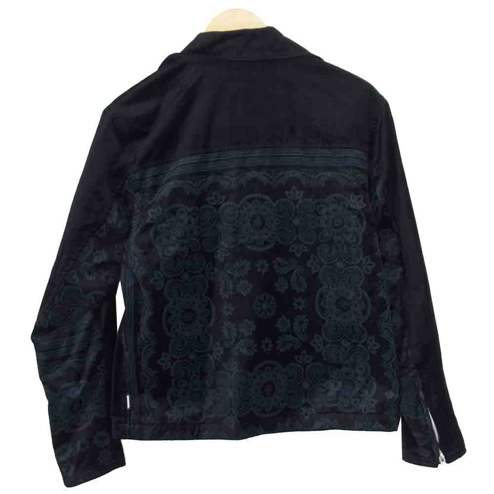 NEIGHBORHOOD ネイバーフッド 未使用 21SS 211AQNH-JKM06 RIDERS / CR-JKT ベロア ライダース ジャケット ブラック系 S【極上美品】【中古】