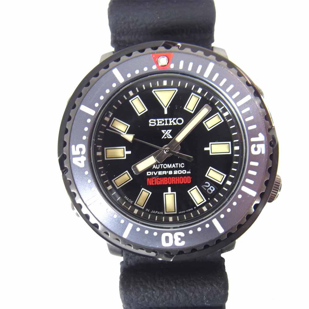 SEIKO セイコー SBDY077 × NEIGHBOR HOOD ネイバーフッド 保証書付 PROSPEX DiverScuba プロスペックス ダイバースキューバ 時計 腕時計 ブラック系【新古品】【未使用】【中古】