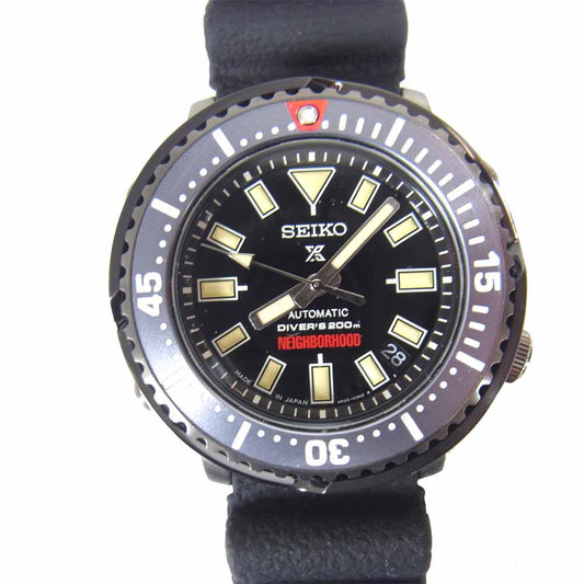 SEIKO セイコー SBDY077 × NEIGHBOR HOOD ネイバーフッド 保証書付 PROSPEX DiverScuba プロスペックス ダイバースキューバ 時計 腕時計 ブラック系【新古品】【未使用】【中古】