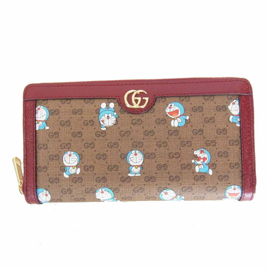 GUCCI グッチ ?647787 × ドラえもん DORAEMON 2TUBG 8580 ジップ アラウンド ウォレット レッド系 柄【新古品】【未使用】【中古】