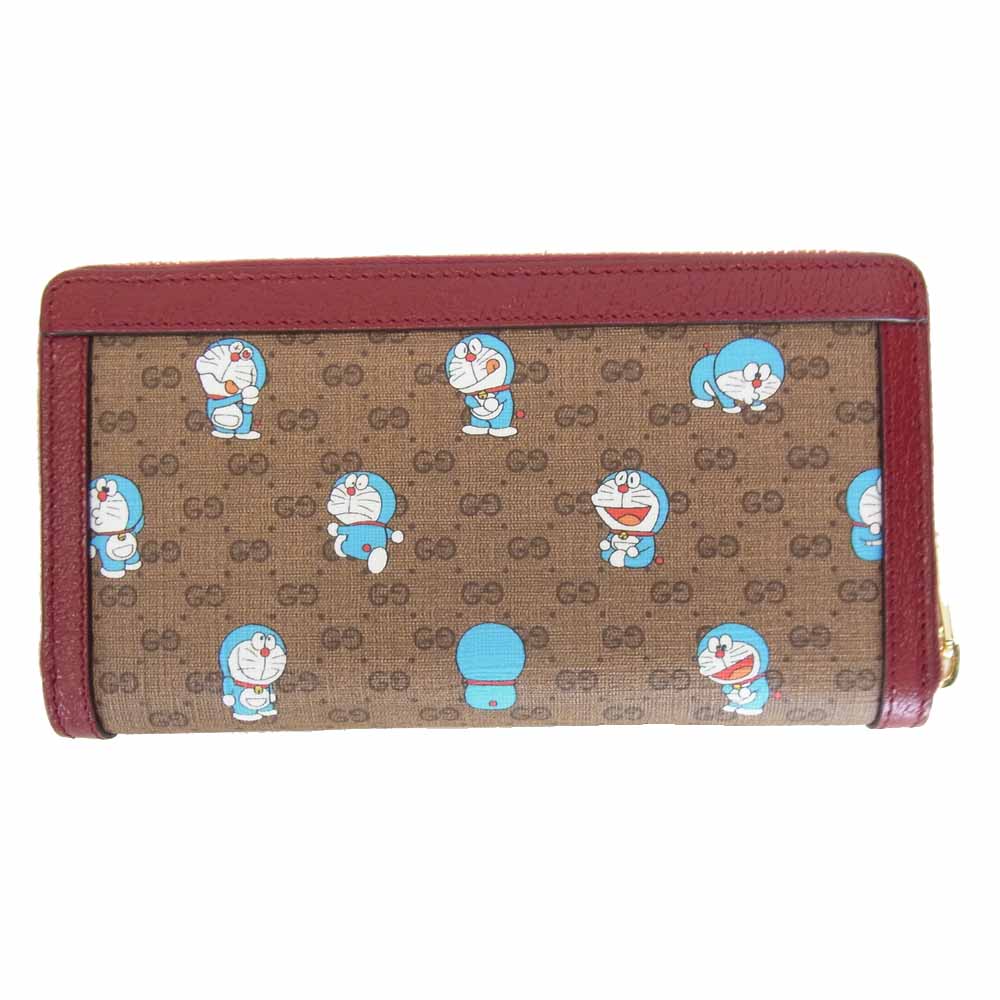 GUCCI グッチ ?647787 × ドラえもん DORAEMON 2TUBG 8580 ジップ アラウンド ウォレット レッド系 柄【新古品】【未使用】【中古】