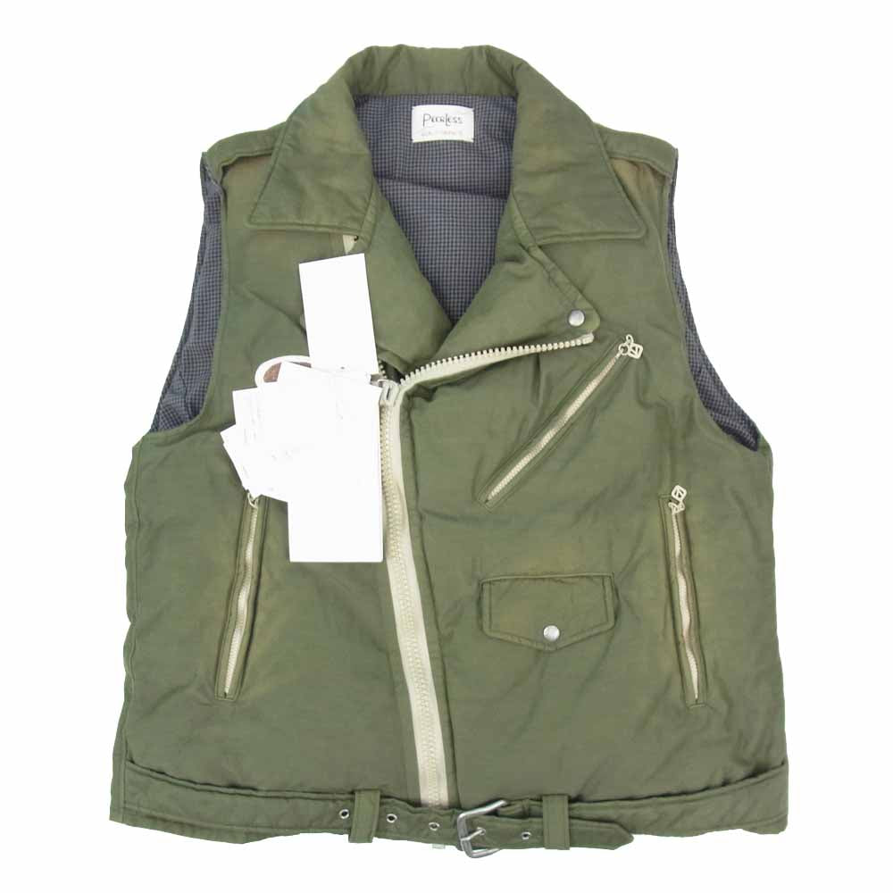 VISVIM ビズビム 21SS 0121105013005 STRABLER DOWN VEST 泥染め加工 ベスト カーキ系 1【新古品】【未使用】【中古】